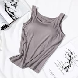 2026 Women's Vest Tops with Built In Bra Neck Vest Solid Color Padded Slim Fit Tank Tops Sexy Shirts Feminino Casual Tank Tops