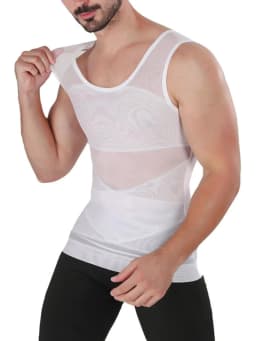 Men's Chest Compression Shirt to Hide Gynecomastia Moobs Slim Chest Slim Belly Tank Top for Summer