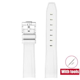 20mm Diving Strap for Omega X Swatch Joint MoonSwatch Men Women Arc Curved End TPU Rubber Bracelet for Rolex Watch Band Tools