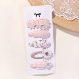 5Pcs/Set Kids Hair Accessories BB Clips Sweet Printe Hairbangs Hairclip Baby Girls Barrette Ins Style Daisy Hairpin Ornament