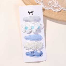 5Pcs/Set Kids Hair Accessories BB Clips Sweet Printe Hairbangs Hairclip Baby Girls Barrette Ins Style Daisy Hairpin Ornament
