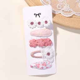 5Pcs/Set Kids Hair Accessories BB Clips Sweet Printe Hairbangs Hairclip Baby Girls Barrette Ins Style Daisy Hairpin Ornament