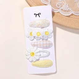 5Pcs/Set Kids Hair Accessories BB Clips Sweet Printe Hairbangs Hairclip Baby Girls Barrette Ins Style Daisy Hairpin Ornament