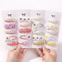 5Pcs/Set Kids Hair Accessories BB Clips Sweet Printe Hairbangs Hairclip Baby Girls Barrette Ins Style Daisy Hairpin Ornament