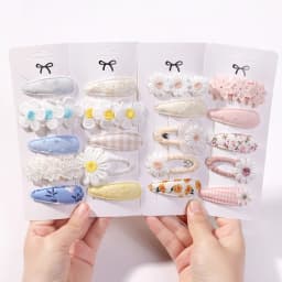 5Pcs/Set Kids Hair Accessories BB Clips Sweet Printe Hairbangs Hairclip Baby Girls Barrette Ins Style Daisy Hairpin Ornament