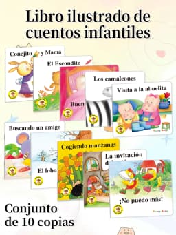1 Set of 10 Spanish Story Book Collection Intellectual Enlightenment Early Knowledge Learning Gift Books