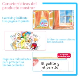 1 Set of 10 Spanish Story Book Collection Intellectual Enlightenment Early Knowledge Learning Gift Books
