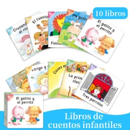 1 Set of 10 Spanish Story Book Collection Intellectual Enlightenment Early Knowledge Learning Gift Books