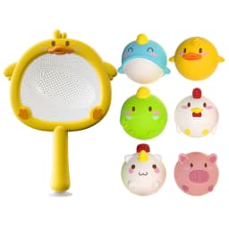 Baby Cute Animals Bath Toy LED Light Up Toys Swimming Water Soft Rubber Float Induction Luminous Duck for Kids Play Funny Gifts