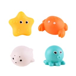 Baby Cute Animals Bath Toy LED Light Up Toys Swimming Water Soft Rubber Float Induction Luminous Duck for Kids Play Funny Gifts