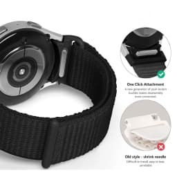 Band For Samsung Galaxy Watch 7/6/4/classic/5 pro 44mm 40mm wrist No Gaps Nylon sport loop correa bracelet Galaxy Watch 7 Strap