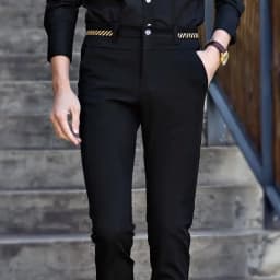 Black Suit Pants for Men Spring and Autumn Stretchy and Non-Ironing Office Trousers Slim Fit Formal Pants for Men Dress Pants