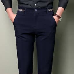Black Suit Pants for Men Spring and Autumn Stretchy and Non-Ironing Office Trousers Slim Fit Formal Pants for Men Dress Pants