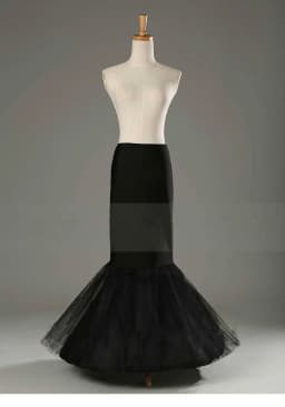 White/Black 1 Hoop Mermaid Wedding Bridal Underskirt Crinoline Petticoat Slips