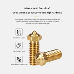 For QIDI TECH q1 pro Nozzle Brass Hardened Steel X PLUS 3/ X MAX 3/X SMART 3 Qidi q1 Nozzle Plated Copper