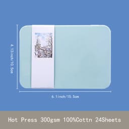 Potentate Watercolor Book Artist-grade Cotton A6 Rough-grained Watercolor Paper 300g Postcard Tin Box Travel Sketch Art Supplies