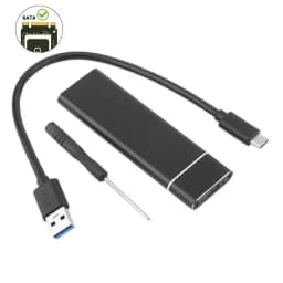 M2 SSD Case M.2 NVMe SATA SSD Enclosure Adapter 10Gbps USB 3.2 Gen2 USB C External Enclosure Supports M and B and B&M Keys