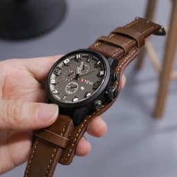 Retro Men's Watches High-end Luxury Man Watch PU Leather Strap Date Business Quartz Watch Big Dial Military Tactical Wristwatch