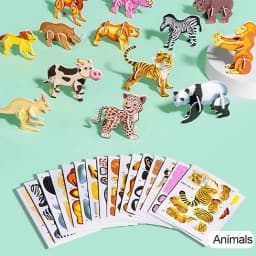 25Pcs 3D Puzzle Blocks Toys 3D Insect Paper Jigsaw Funny Paper Card Children Early Education