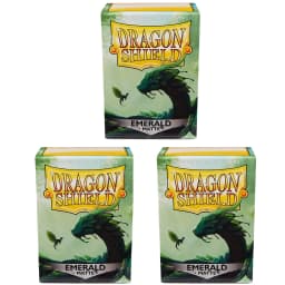 100 Standard Size Dragon Shield New Sleeves 66x91mm Emerald Matting Card Covers for MTG Board Game Cards Slevee
