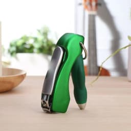 Multifunctional Nail Clipper Ballpoint Pen 0.7 Blue Refill Keychain Pen Portable Foldable ABS Ballpoint Pen Creative Stationery