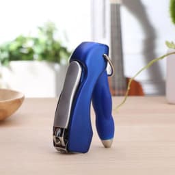 Multifunctional Nail Clipper Ballpoint Pen 0.7 Blue Refill Keychain Pen Portable Foldable ABS Ballpoint Pen Creative Stationery