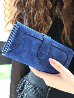 Large Capacity Women Wallet 17 Card Slots Long Wallet with ID Window & Zipper Pocket Casual Coin Purse -suitable for Daily Use