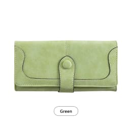 Large Capacity Women Wallet 17 Card Slots Long Wallet with ID Window & Zipper Pocket Casual Coin Purse -suitable for Daily Use