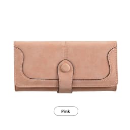Large Capacity Women Wallet 17 Card Slots Long Wallet with ID Window & Zipper Pocket Casual Coin Purse -suitable for Daily Use