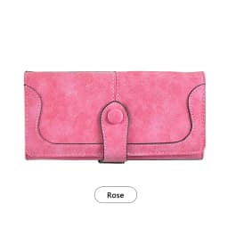 Large Capacity Women Wallet 17 Card Slots Long Wallet with ID Window & Zipper Pocket Casual Coin Purse -suitable for Daily Use
