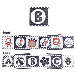 Baby Cloth Book High Contrast Baby Toys 0M+ Newborn Crib Toys Black and White Animal Sensory Cloth Books Montessori Toys