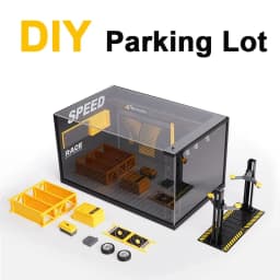 1:24 Scale Car Model Toy DIY Parking Lot Acrylic Storage Box Assembly Toys Transparent Dustproof Display Box for Children Gifts