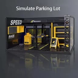 1:24 Scale Car Model Toy DIY Parking Lot Acrylic Storage Box Assembly Toys Transparent Dustproof Display Box for Children Gifts
