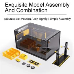 1:24 Scale Car Model Toy DIY Parking Lot Acrylic Storage Box Assembly Toys Transparent Dustproof Display Box for Children Gifts