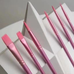 4/6 Pcs Watercolor Brush Pointed Round Flat Head Soft Hair Beginner's Art Student Hand Drawn Watercolor Nylon Painting Material