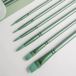 4/6 Pcs Watercolor Brush Pointed Round Flat Head Soft Hair Beginner's Art Student Hand Drawn Watercolor Nylon Painting Material
