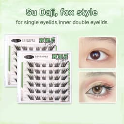UWN Glue-free False Eyelashes Oblique Flying Fox Style Curling Natural Lazy Light and Comfortable Upper Eyelashes