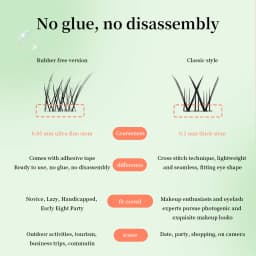 UWN Glue-free False Eyelashes Oblique Flying Fox Style Curling Natural Lazy Light and Comfortable Upper Eyelashes