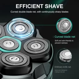KENSEN Replaceable Blade for S15 Head Shaver 6D Magnetic Razor Head Waterproof Stainless Steel Razor Blade for FK-8750 Cutter