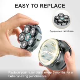 KENSEN Replaceable Blade for S15 Head Shaver 6D Magnetic Razor Head Waterproof Stainless Steel Razor Blade for FK-8750 Cutter