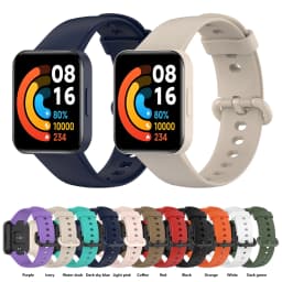 Silicone Strap for Redmi Watch 2 Lite Black Replacement Sport Bracelet Wristband for Xiaomi Watch Band with Screen Protector