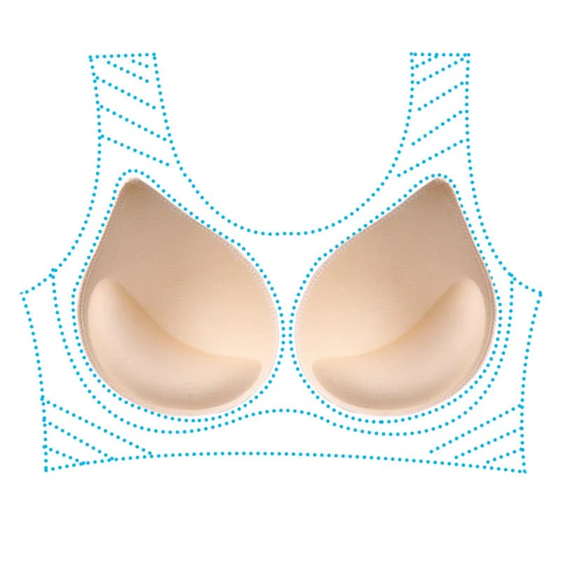 Sports Bra Breast Pad Push Up Bra Insert Pads Chest Enhancers Bra Foam Insert Chest Cup Intimates Accessories Sponge Bra Pads