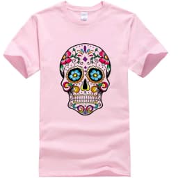 Men's T-shirt High Quality Cotton Blend Street Style Loose Cool Skull Printed Summer Men t shirt Casual Short Sleeve For Men