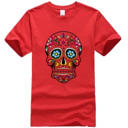 Men's T-shirt High Quality Cotton Blend Street Style Loose Cool Skull Printed Summer Men t shirt Casual Short Sleeve For Men