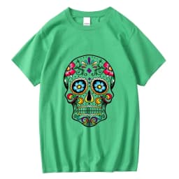 Men's T-shirt High Quality Cotton Blend Street Style Loose Cool Skull Printed Summer Men t shirt Casual Short Sleeve For Men