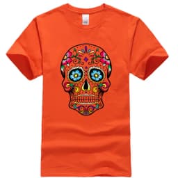 Men's T-shirt High Quality Cotton Blend Street Style Loose Cool Skull Printed Summer Men t shirt Casual Short Sleeve For Men