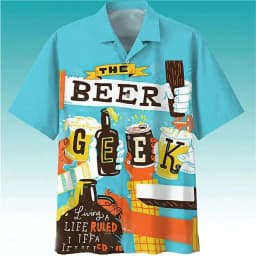 Beer Festival Harajuku Shirts For Men 3D Print Short Sleeve Tees Summer Hawaiian Beach Style Single-Breasted Tops Lapel