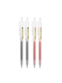 3-5pcs Retractable Gel Pens Set Black/Red/Blue Ink Ballpoint 0.5mm Quick Drying Business Signature Fine Point Writing Supplies