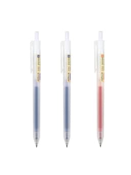 3-5pcs Retractable Gel Pens Set Black/Red/Blue Ink Ballpoint 0.5mm Quick Drying Business Signature Fine Point Writing Supplies