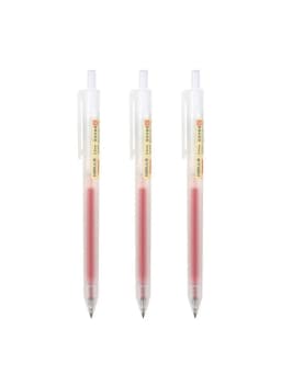 3-5pcs Retractable Gel Pens Set Black/Red/Blue Ink Ballpoint 0.5mm Quick Drying Business Signature Fine Point Writing Supplies